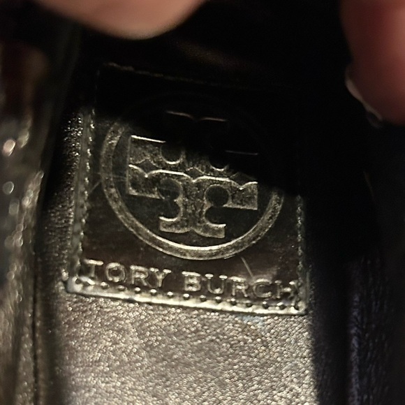 Tory Burch 9.5 M Black Jeweled Flats Ballet Shoes Genuine Leather 👠S6 - Picture 5 of 11